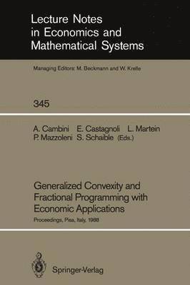 Generalized Convexity and Fractional Programming with Economic Applications 1