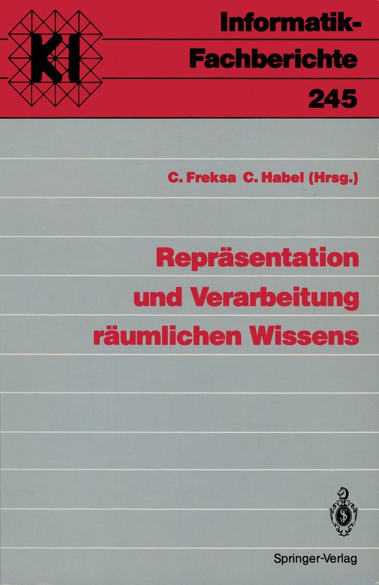 Christian Freksa, Christopher Habel - Repräsentation und Verarbeitung räumlichen Wissens, Häftad