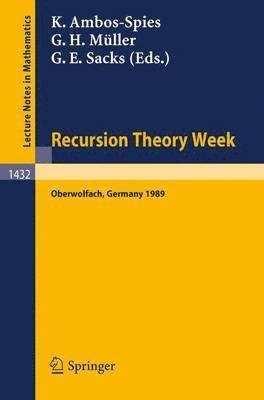 Recursion Theory Week 1