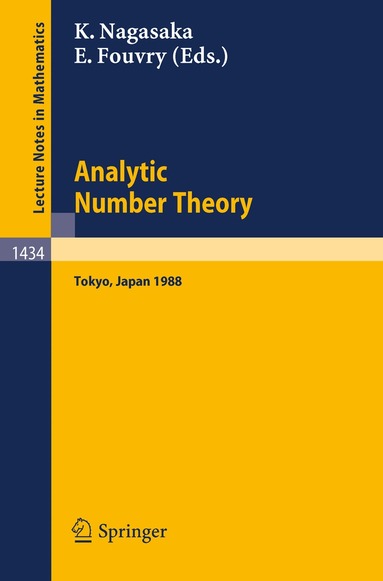 Kenji Nagasaka, Etienne Fouvry - Analytic Number Theory, Häftad