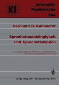 bokomslag Sprecherunabhngigkeit und Sprecheradaption