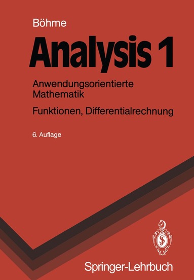 Gert Böhme - Analysis 1, Häftad