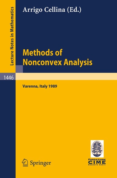 Arrigo Cellina - Methods of Nonconvex Analysis, Häftad