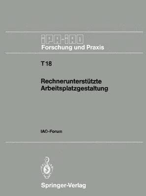 bokomslag Rechneruntersttzte Arbeitsplatzgestaltung