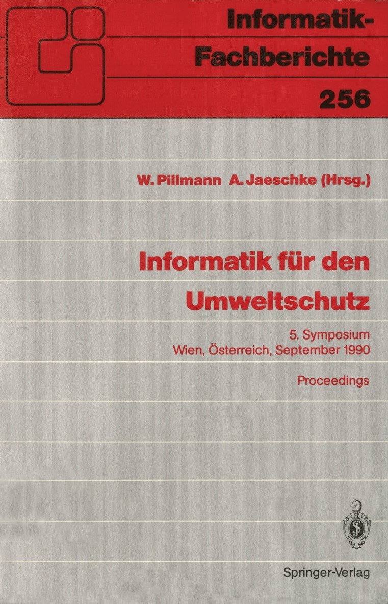 Werner Pillmann, Andreas Jaeschke - Informatik für den Umweltschutz, Häftad