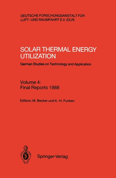 Manfred Becker, Karl-Heinz Funken - Solar Thermal Energy Utilization, Häftad