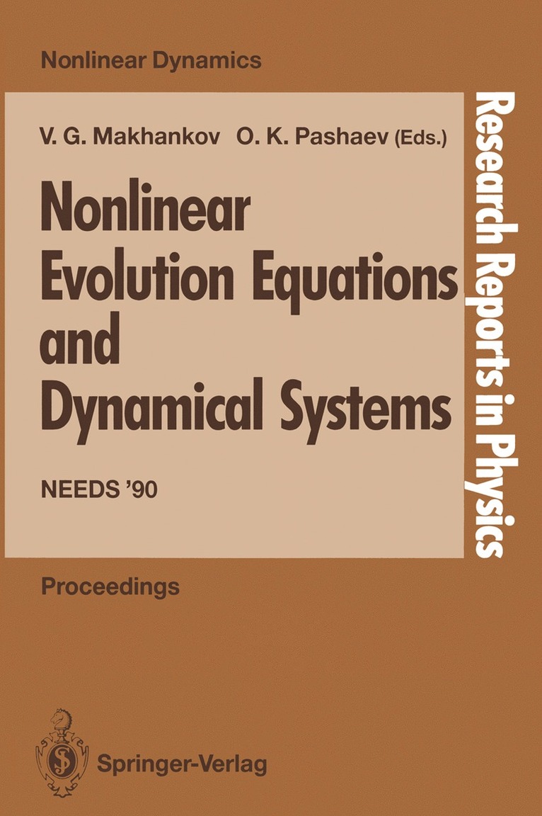 Vladimir G. Makhankov, Oktay K. Pashaev - Nonlinear Evolution Equations and Dynamical Systems, Häftad