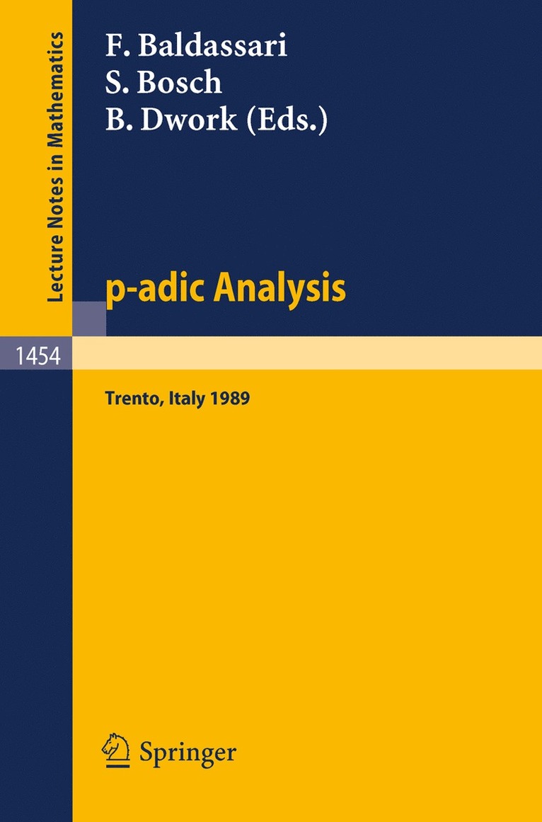 p-adic Analysis 1