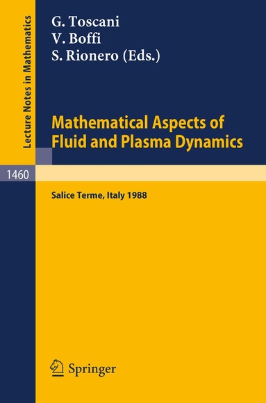 Giuseppe Toscani, Vinicio Boffi, Salvatore Rionero - Mathematical Aspects of Fluid and Plasma Dynamics, Häftad