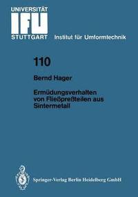 bokomslag Ermdungsverhalten von Fliepreteilen aus Sintermetall