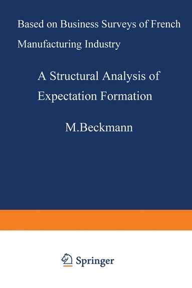 Marc Ivaldi - Structural Analysis of Expectation Formation, Häftad