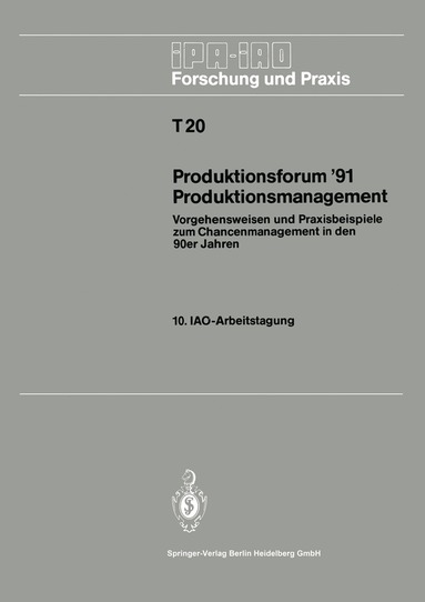 bokomslag Produktionsforum 91 Produktionsmanagement