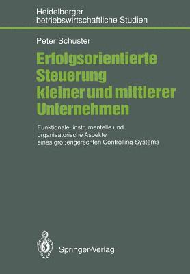 bokomslag Erfolgsorientierte Steuerung kleiner und mittlerer Unternehmen