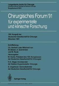 bokomslag Chirurgisches Forum 91 fr experimentelle und klinische Forschung