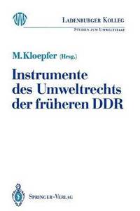 bokomslag Instrumente des Umweltrechts der frheren DDR