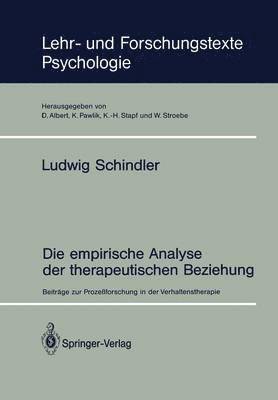 Die empirische Analyse der therapeutischen Beziehung 1