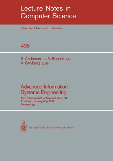 Rudolf Andersen, Janis A. Jr. Bubenko, Arne Soelvberg - Advanced Information Systems Engineering, Häftad