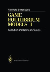 bokomslag Game Equilibrium Models I