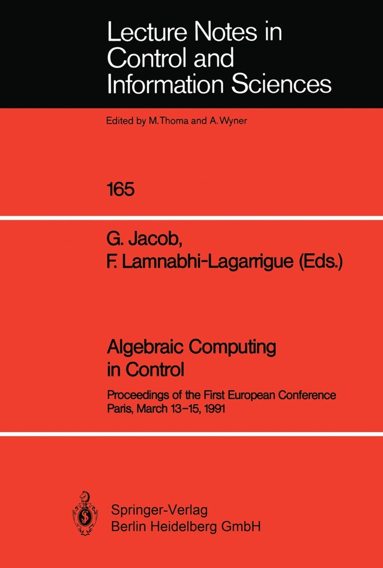 Algebraic Computing in Control 1