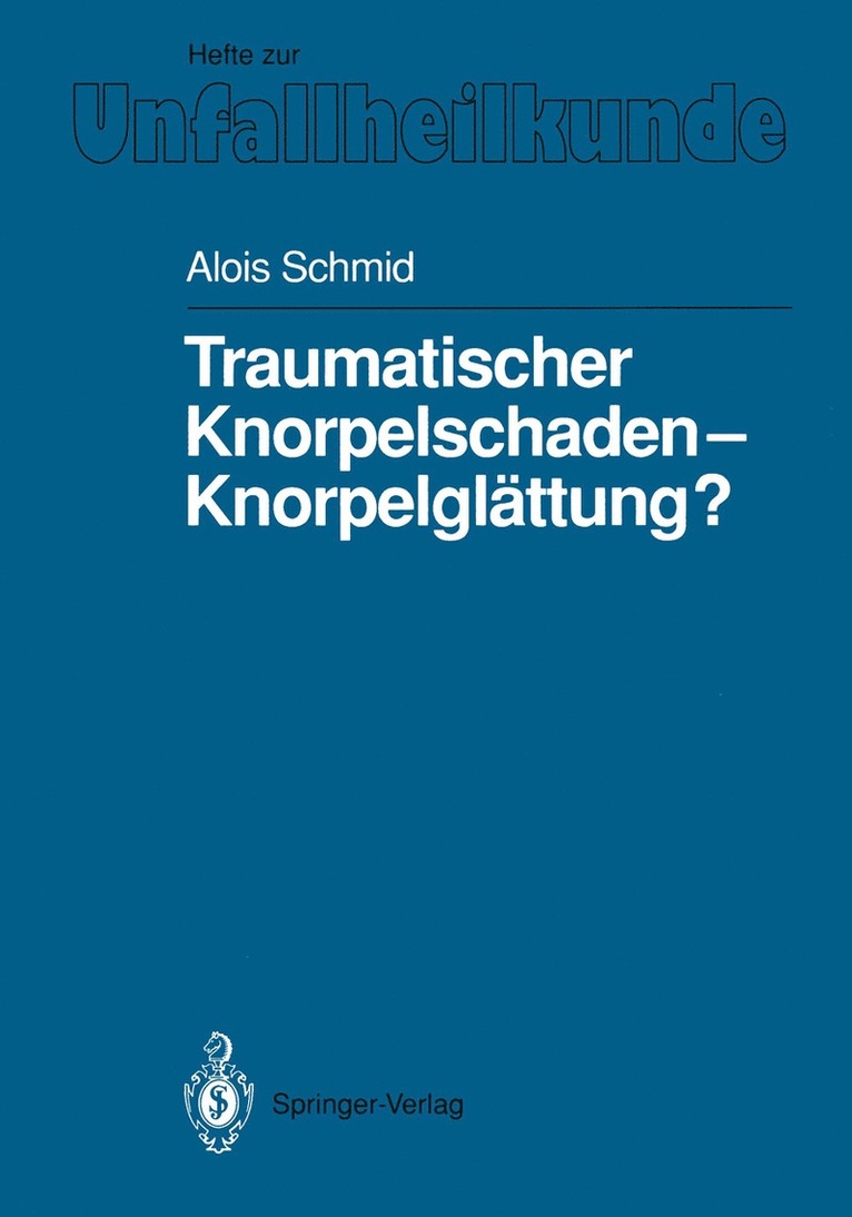 Traumatischer Knorpelschaden  Knorpelglttung? 1