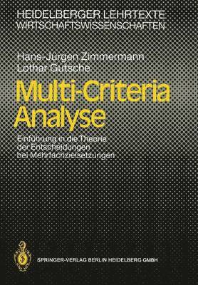 bokomslag Multi-Criteria Analyse