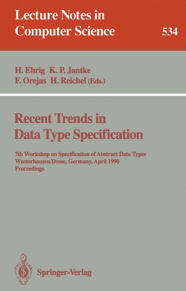 bokomslag Recent Trends in Data Type Specification