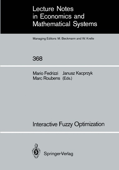Mario Fedrizzi, Marc Roubens - Interactive Fuzzy Optimization, Häftad