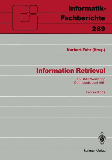 Norbert Fuhr - Information Retrieval, Häftad