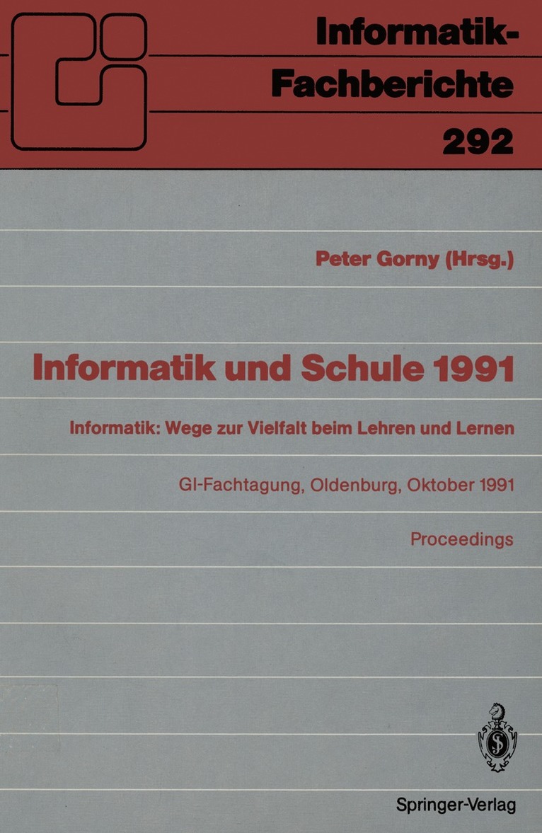 Peter Gorny - Informatik und Schule 1991, Häftad