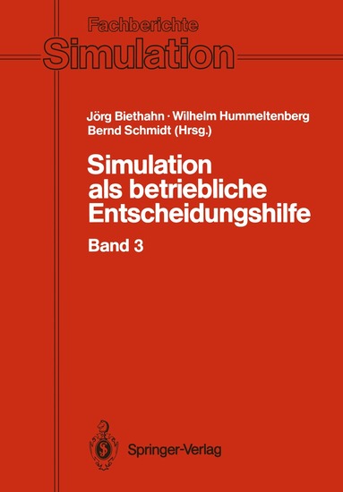 J. Biethahn, W. Hummeltenberg, B. Schmidt - Simulation als betriebliche Entscheidungshilfe, Häftad