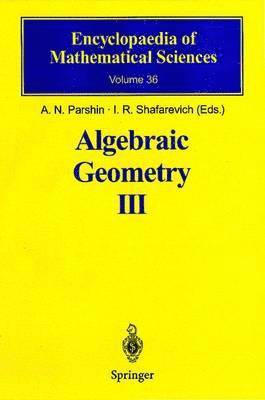 Algebraic Geometry III 1