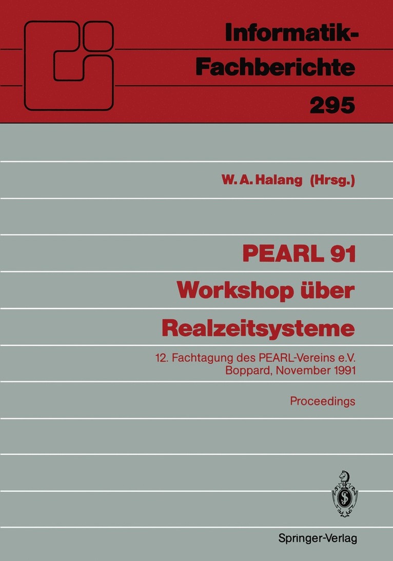 Wolfgang A. Halang, Wolfgang a. Halang - PEARL 91 - Workshop über Realzeitsysteme, Häftad