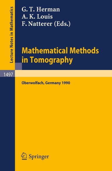 Gabor T. Herman, Alfred K. Louis, Frank Natterer - Mathematical Methods in Tomography, Häftad