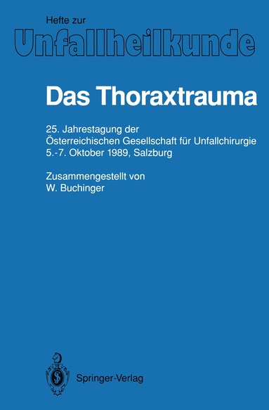 bokomslag Das Thoraxtrauma