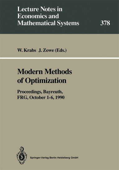 Werner Krabs, Jochem Zowe - Modern Methods of Optimization, Häftad