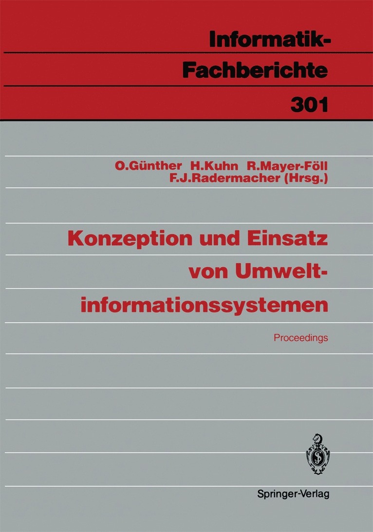 Konzeption und Einsatz von Umweltinformationssystemen 1