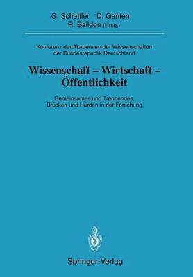 bokomslag Konferenz der Akademien der Wissenschaften der Bundesrepublik Deutschland. Wissenschaft -Wirtschaft -ffentlichkeit