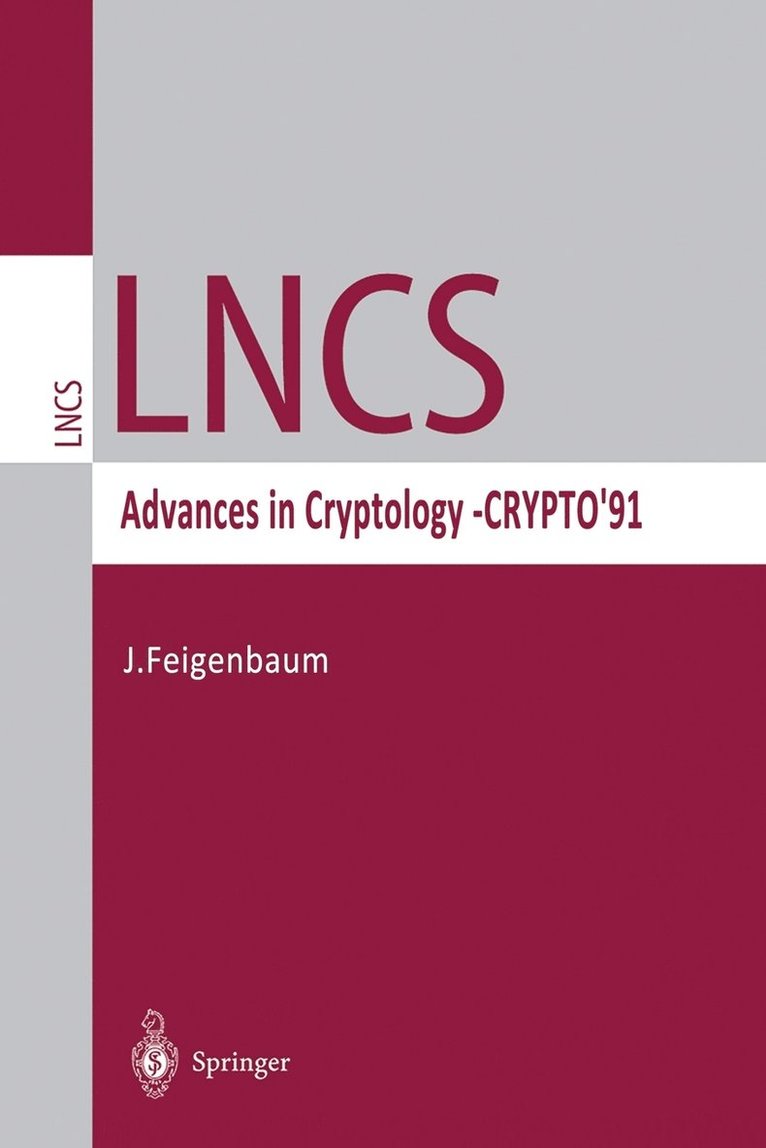 Advances in Cryptology  CRYPTO 91 1