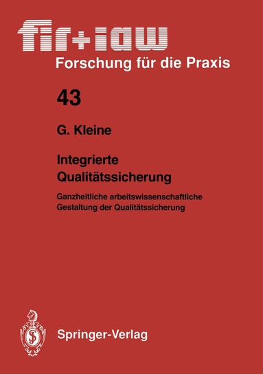 Gotthard Kleine - Integrierte Qualitätssicherung, Häftad