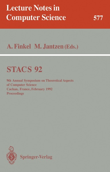 Alain Finkel, Matthias Jantzen - STACS 92, Häftad