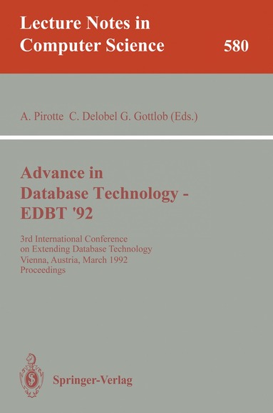 Alain Pirotte, Claude Delobel, Georg Gottlob - Advances in Database Technology - EDBT '92, Häftad