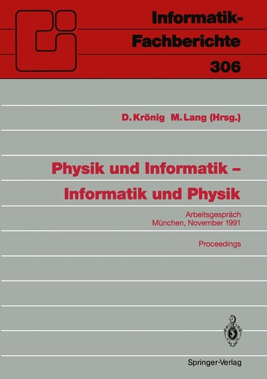D. Krönig, M. Lang - Physik und Informatik — Informatik und Physik, Häftad