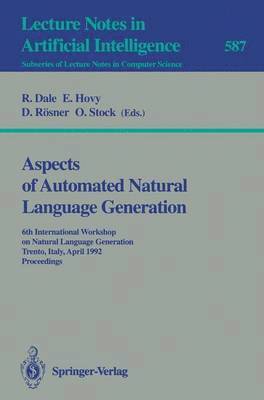 bokomslag Aspects of Automated Natural Language Generation