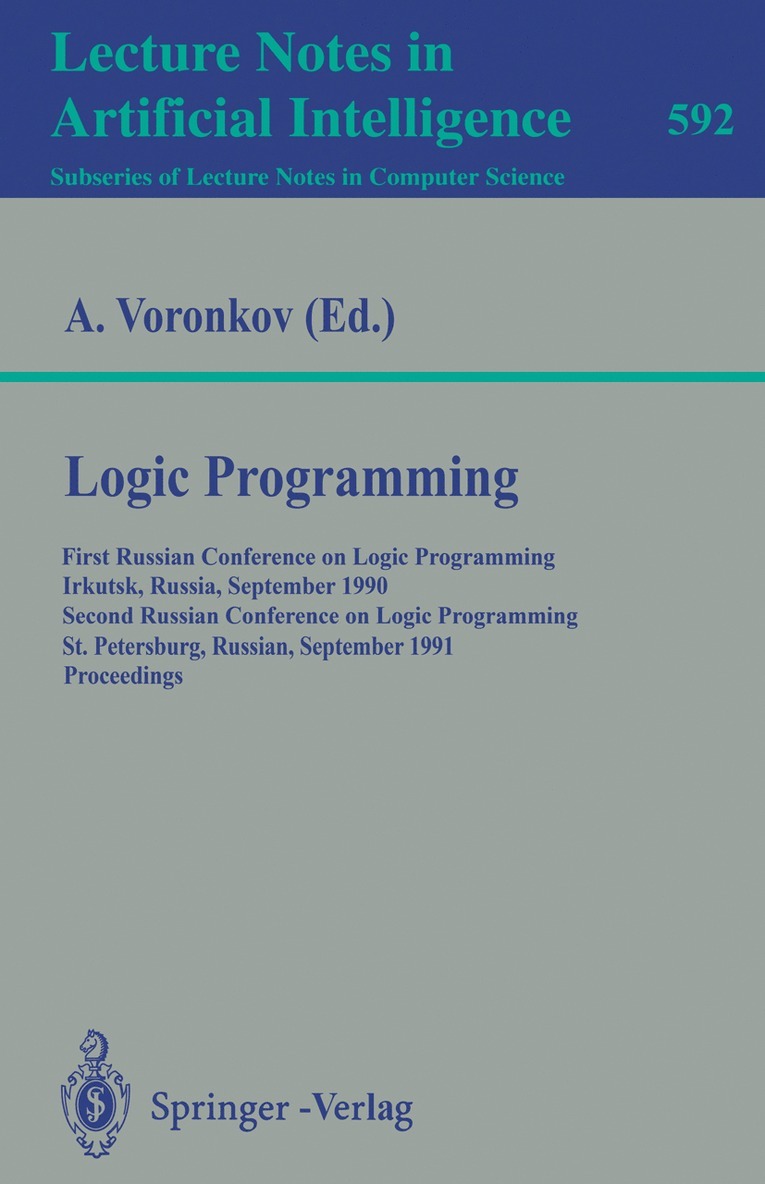 Andrei Voronkov - Logic Programming, Häftad
