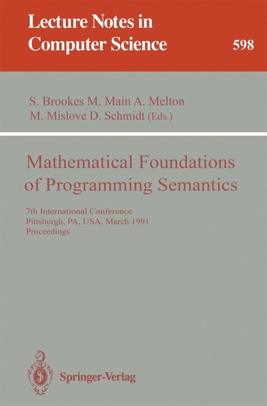 bokomslag Mathematical Foundations of Programming Semantics