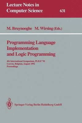 bokomslag Programming Language Implementation and Logic Programming