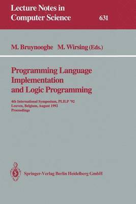Programming Language Implementation and Logic Programming 1