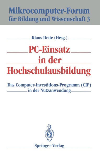 bokomslag PC-Einsatz in der Hochschulausbildung