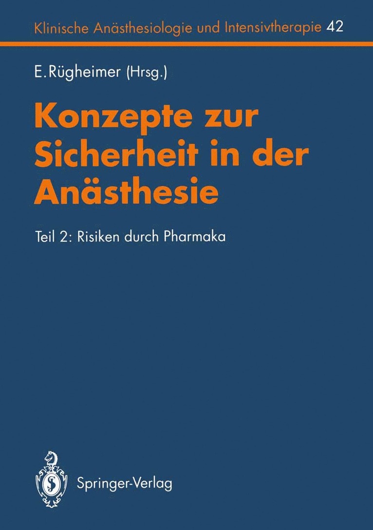 Konzepte zur Sicherheit in der Ansthesie 1