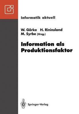 bokomslag Information als Produktionsfaktor